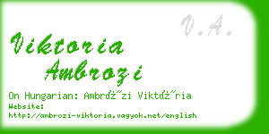 viktoria ambrozi business card